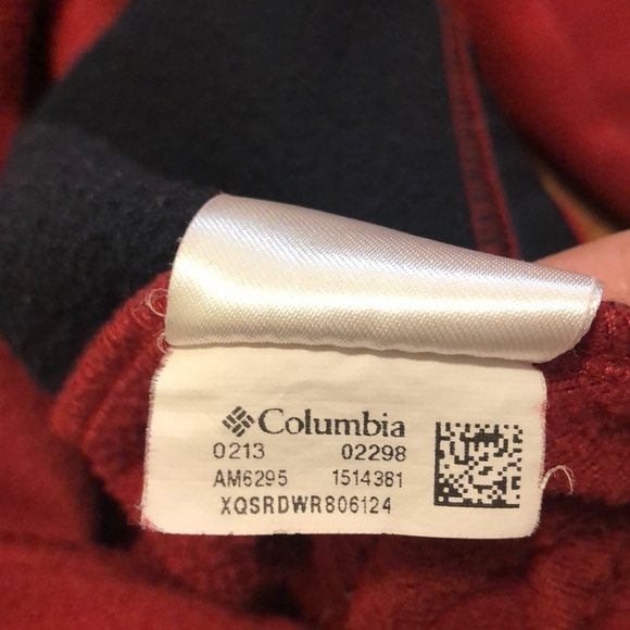 Columbia red quarter zip fleece pullover jacket. L - Picture 6 of 8